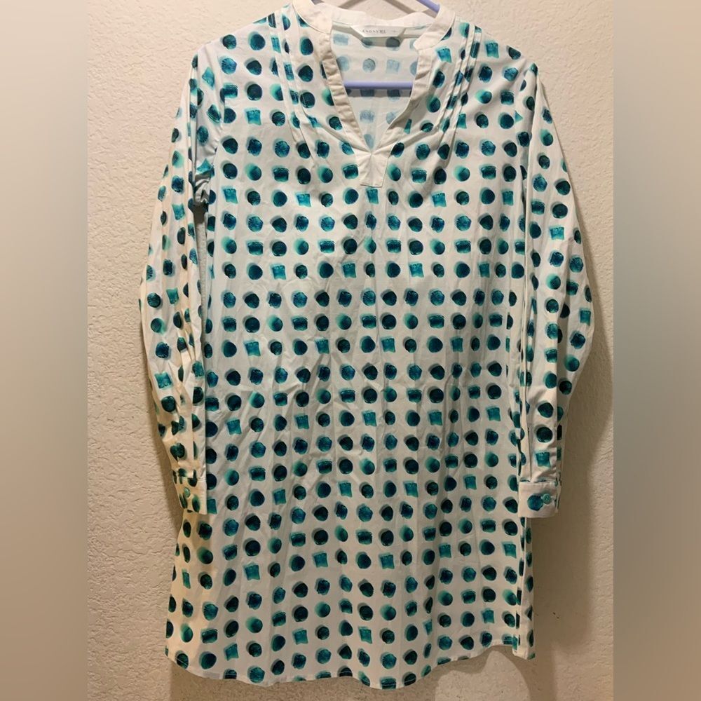 Anonyme Designers Short sleeve blouse top Size S 
Color Green white